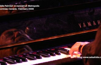 Reflection of Eddie Palmieri on his piano in concert at the Metropolis, Montreal, Canada, February 2006. Blog : www.salsafolie.com
